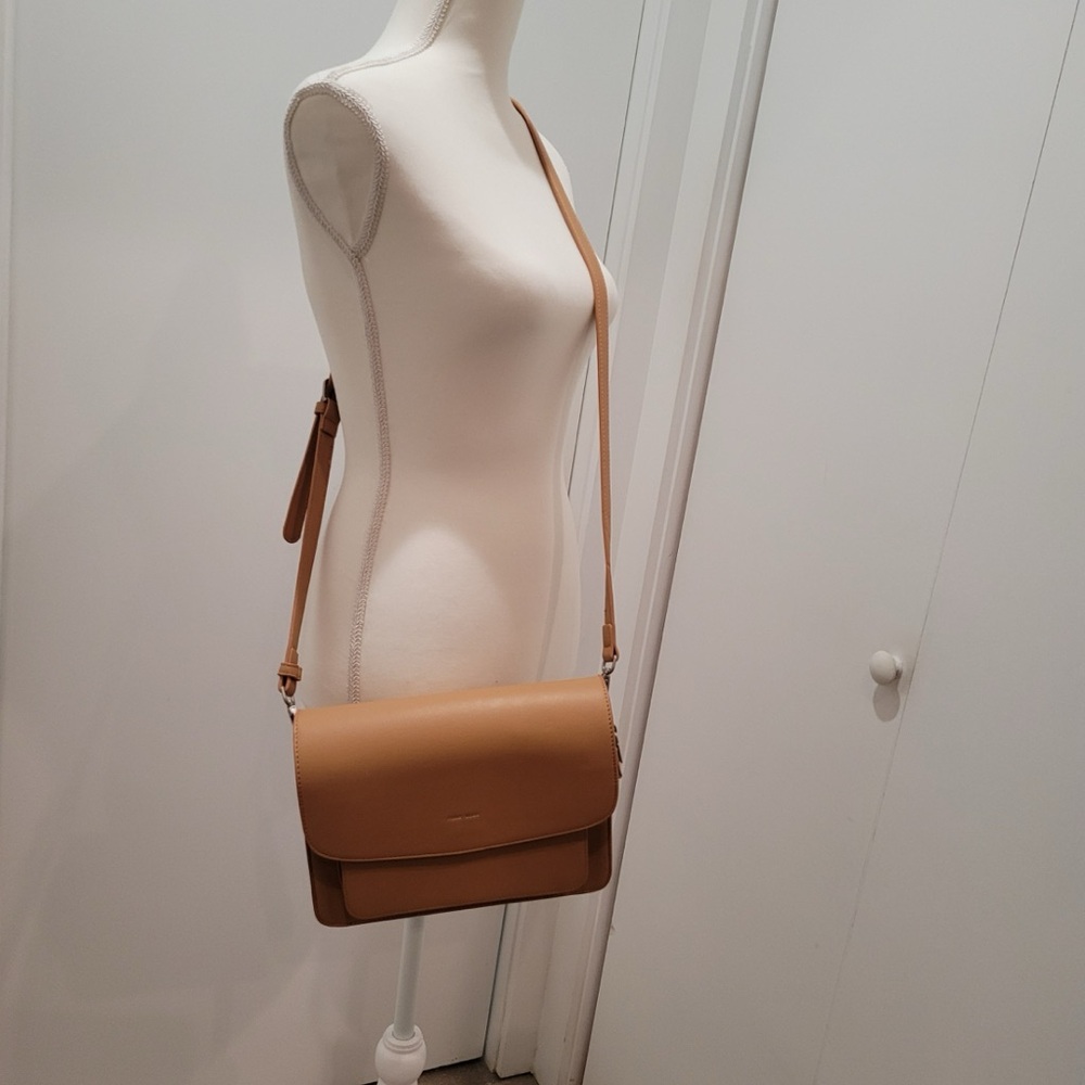 Pixie Mood Zoe Crossbody bag purse Honey color. Premium vegan leather Smoke free